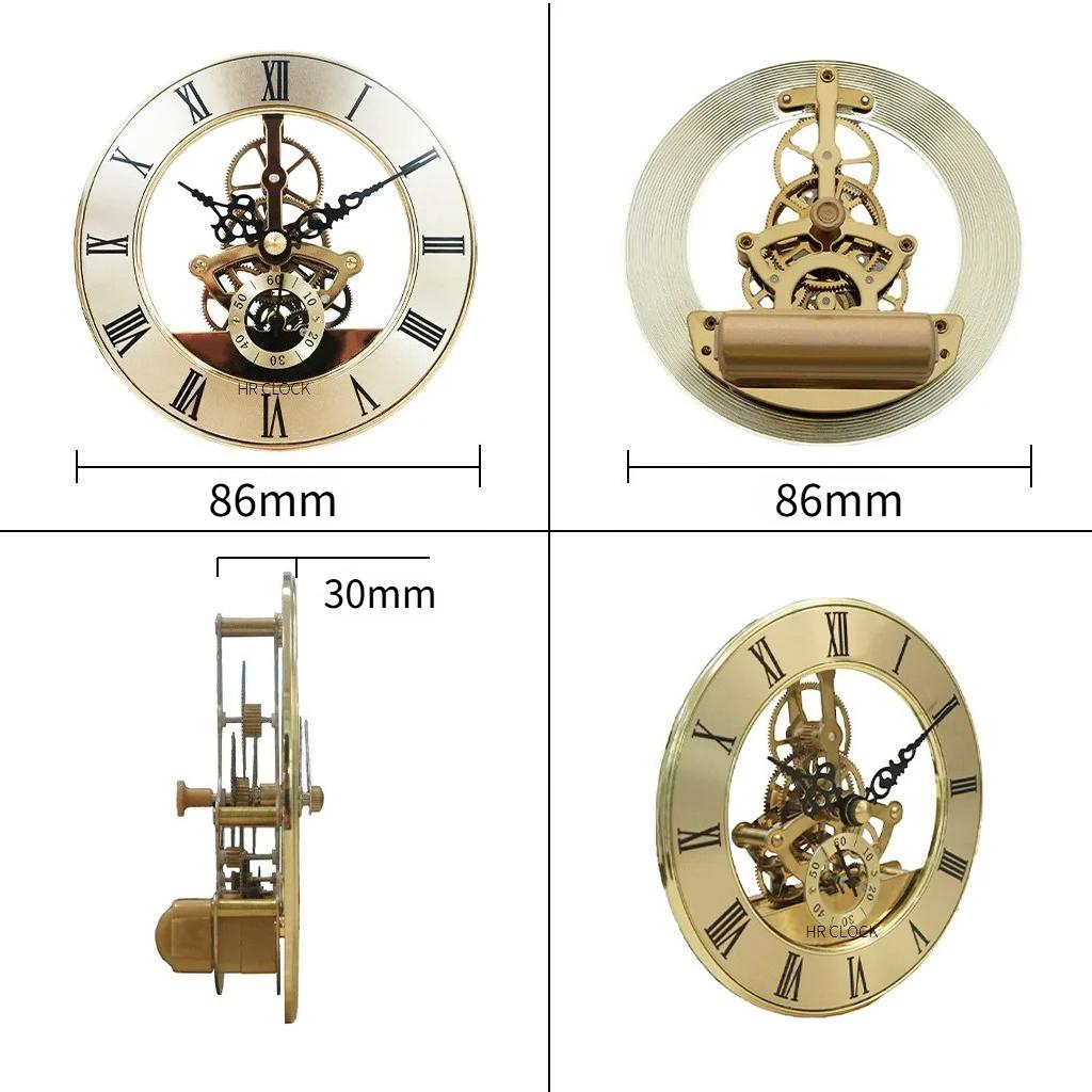 Creative Frameless DIY Wall Clock Skeleton Clock Gear Movement Metal Inlaid Silent Clock Home Living Room Office Decoration Art