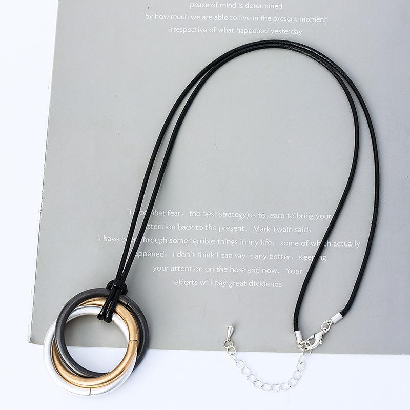 Necklace Vintage Brushed Ring Premium Sweater Chain Ladies Long Necklace