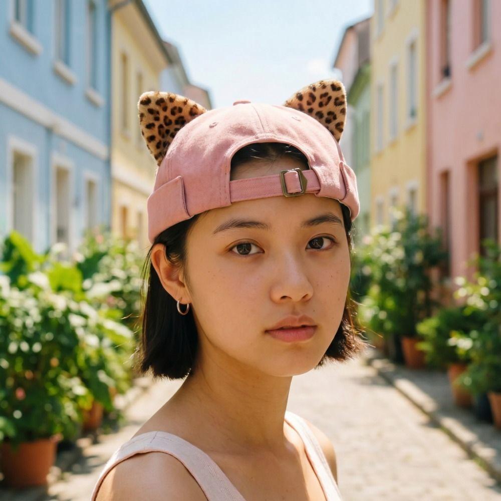 Sweet Cat Ears Brimless Hat Cute Beanie Hat Fashion Sunshade Cap Travel