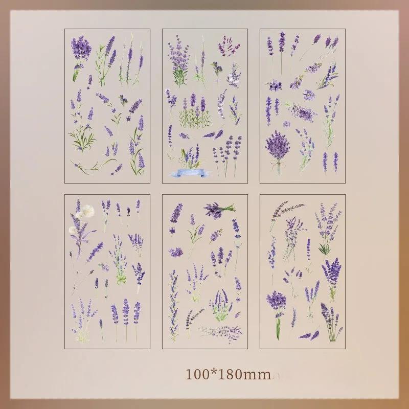 Nature Book Series Handbag Sticker Pack PVC Plant Flower Retro Material Paper Children's Handbag Sticker