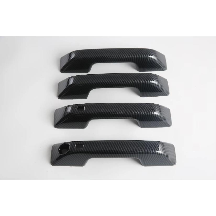 For BYD SHARK 2024 2025 2026 RHD ABS Chrome Carbon Black Door Handle Cover Door Bowl Frame Trims Sticker Car Styling Accessories