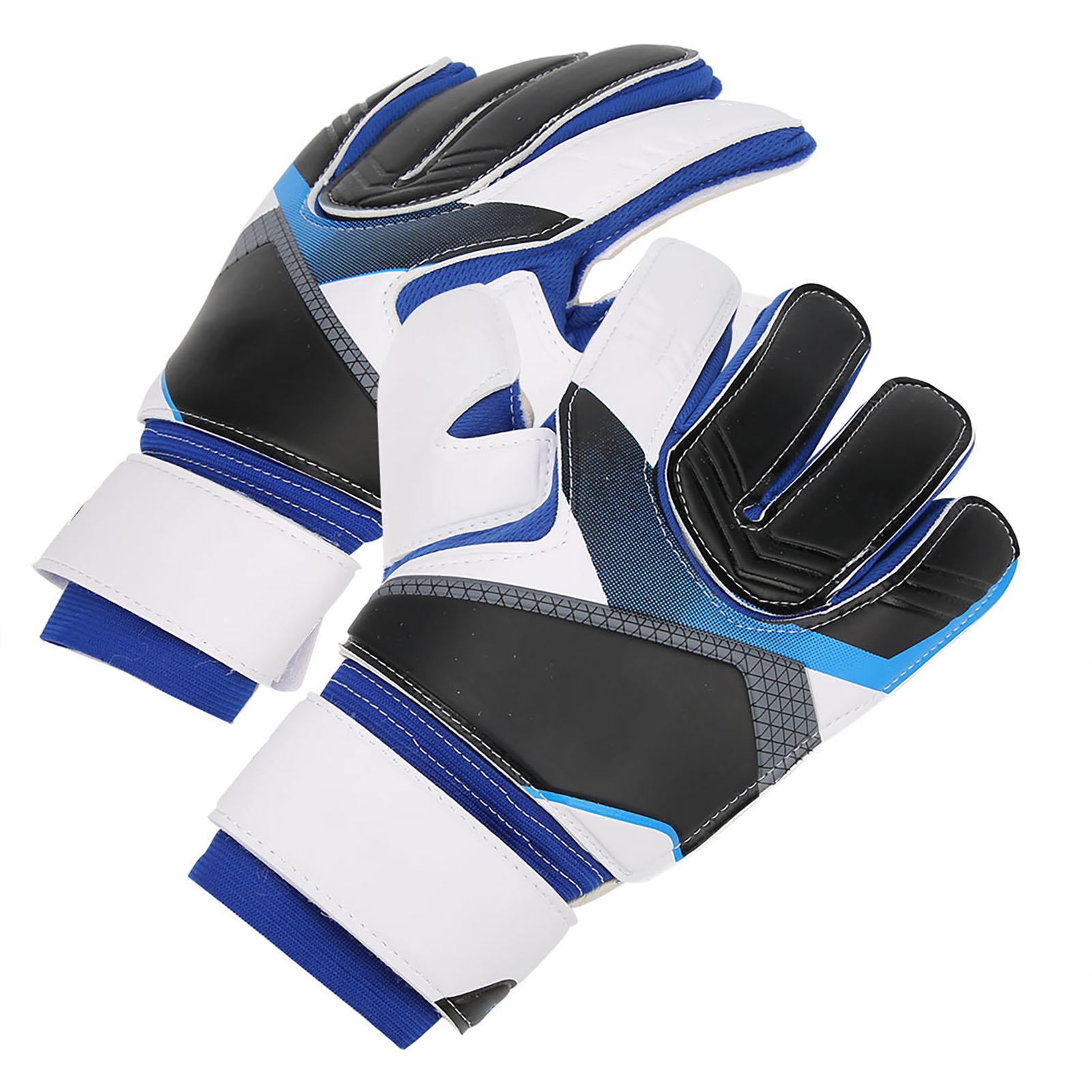 

Soccer Goalkeeper AntiSlip Glvoes Football Training Wrist Protective Glvoes Blue