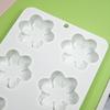 6-cavity Six Petals Flower Silicone Mold Mousse Cake Decorating Baking Tool