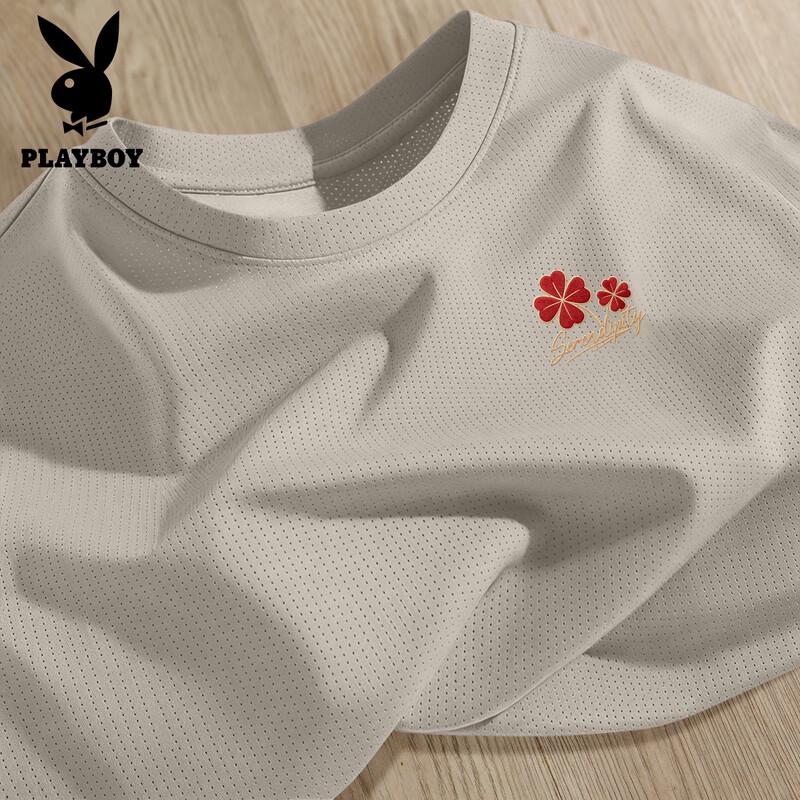 PLAYBOY Men s Cooling Ice Silk Quick-Dry T-Shirt XL