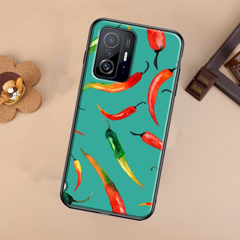 Red Chilli Pepper Pattern Case For Xiaomi 14T 11T 12T 13T Pro 13 14 Ultra POCO X7 Pro X3 X5 F3 F5 F6 M6 X6 Pro Cover
