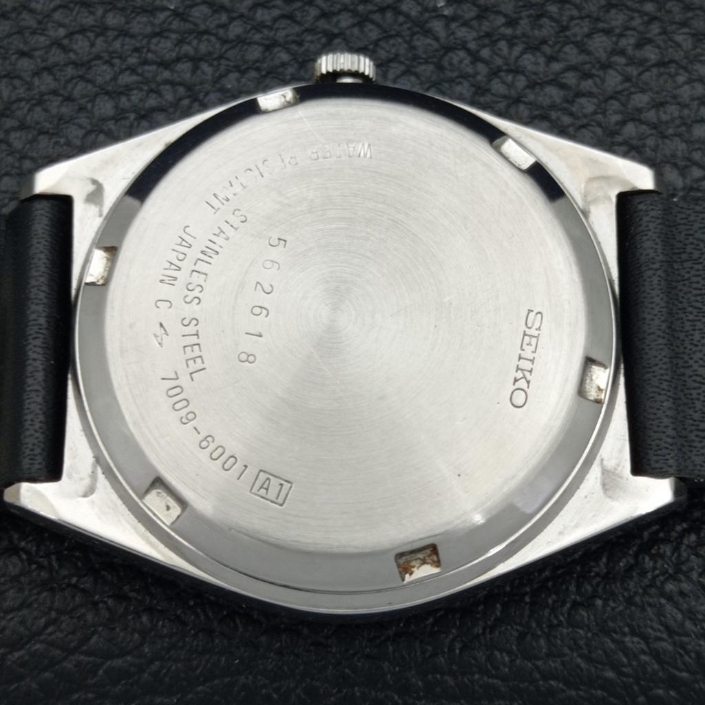 USED VINTAGE SEIKO 5 AUTOMATIC 7025A JAPAN MENS BLACK COLOR DIAL WATCH A434210-2 R120-a434210