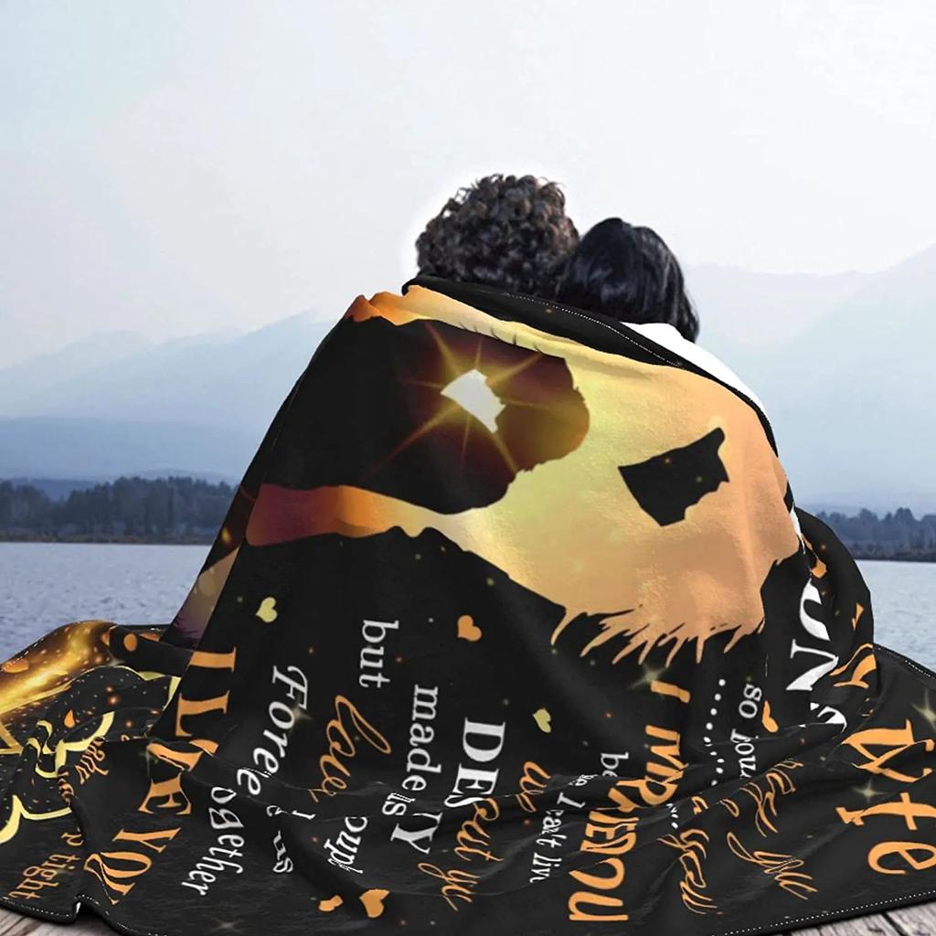To My Wife Blanket From Husband for Wife | Super Soft Fleece Couples Throw Blankets,Romantic Women Valentines Day Birthday Gifts