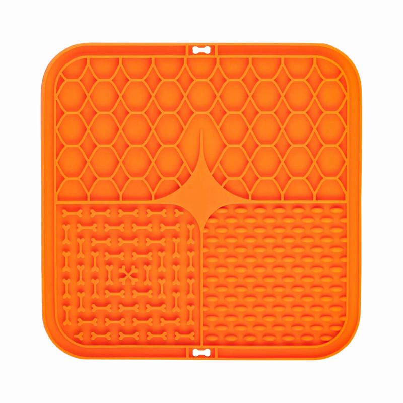 Pet Dog Licking Pad, Silicone Dog Bath Distraction Lick Mat, Slow Feeding Anti-Choke Slow Feeder Bowl, 1PC