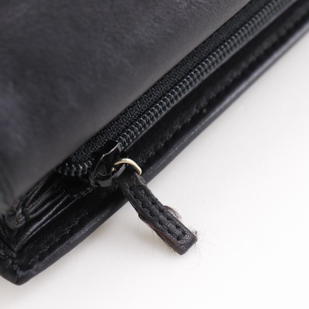 GUCCI Interlocking G Purse 282434 black Sima leather Women Used