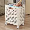 Skládací koše na prádlo s kolečky Koš na špinavé prádlo Velkokapacitní vozík Koupelna Multifunkční úložný koš