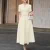 ZANZEA Women Elegant V-Neck Casual Short Sleeve Dress