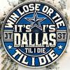 Dallas Fan Aluminum Metal Round Carved Foil Wall Art Home Decor