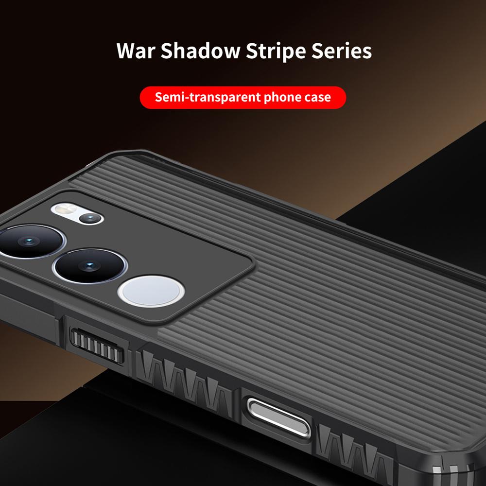 KEYSION Heavy Duty Shockproof Phone Case for VIVO V29 5G V27 5G Soft Silicone+PC Translucent Matte Back Cover for VIVO V25 V29 5G