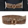 Leopard Pattern Corset Belt for Adult Fashion Waist Belt All Matching Metal Buckle Belt Girl Elegant Cincher Waistband