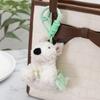 Cartoon Animal Plush Puppy Doll Keychain Anti-lost Car Hanging Pendant  Kids Birthday Gift