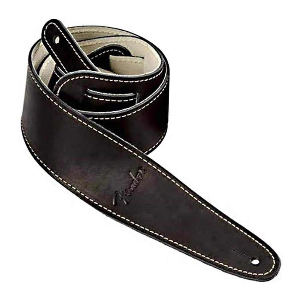 Fender Ball Glove Leather Strap Brown Adjustable Guitar Strap