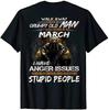 Herren Walk Away ich bin ein mürrischer alter Mann ich wurde im März geboren T-Shirt Premium Baumwolle Kurzarm Herren T-Shirt