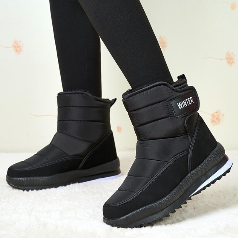 Winter Men's Snow Boots New Large Size Cotton Shoes for Men Platform Fur Keep Warm Plush Boots Antislip Outdoor Hiking Sneakers