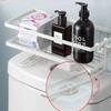 Wall Mounted Shelf for Bathroom No Drill Over Toilet Storage Rack Aluminum Shower Organizer Bath Accessories Holder