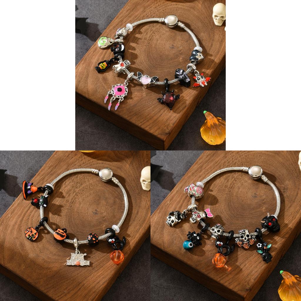 Halloween Ghost Pumpkin Bracelet With Zinc Alloy Unique Design For Women And Men