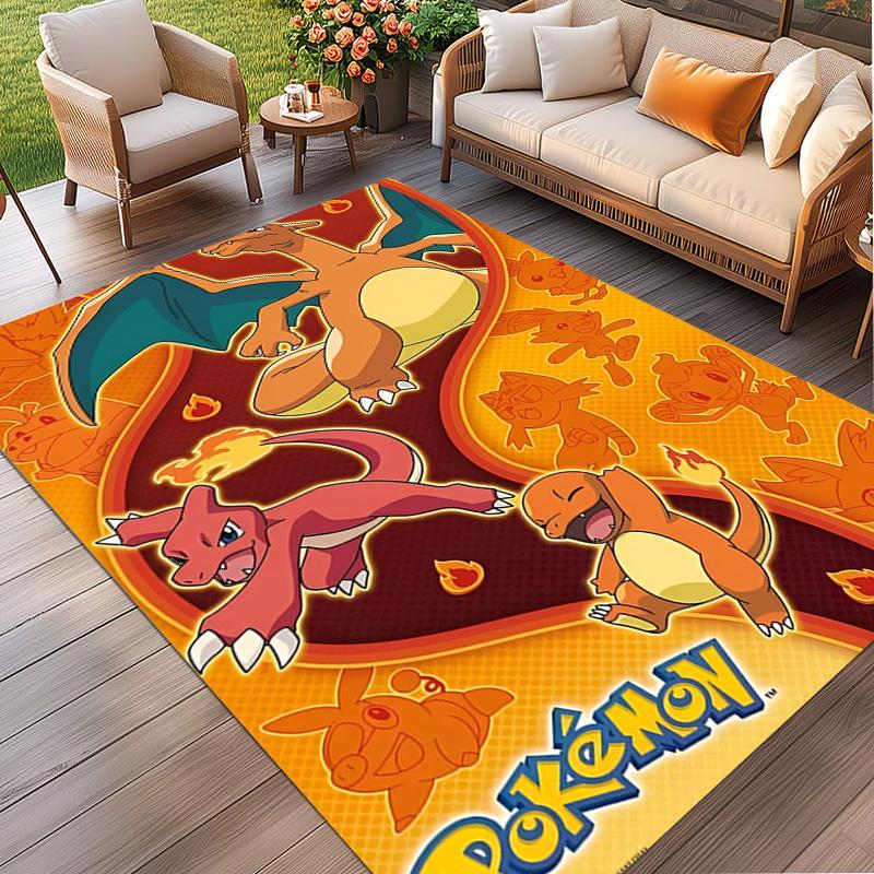 Pokemon Print Rug, Washable Floor Carpet, For Entryway Dorm Laundry Room Office Study, Home Decor Birthday Christmas Gift