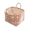 Fabric Floral Pattern Storage Basket Large Capacity Quilted Design Bento Handbags Collapsible Design Easy Carry Handles