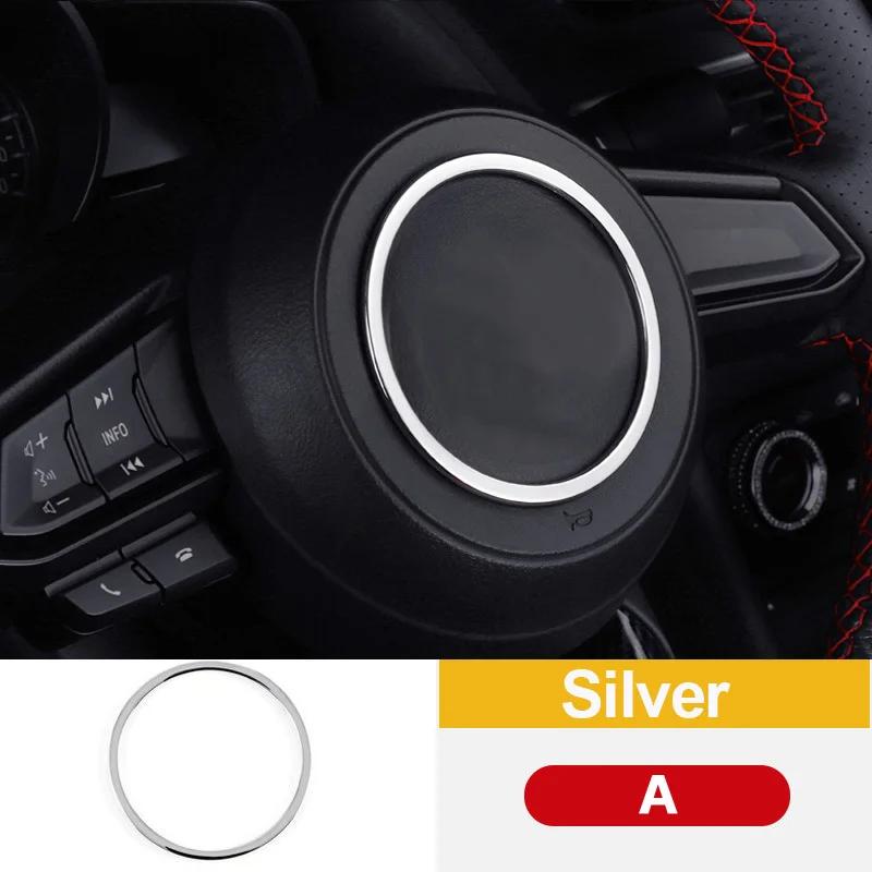 Car Steering Wheel Trim Circle Sequ Cover Sticker Moulding For Mazda CX-3 CX-5 2 Demio M3 Axela M6 Atenza 2017 2018