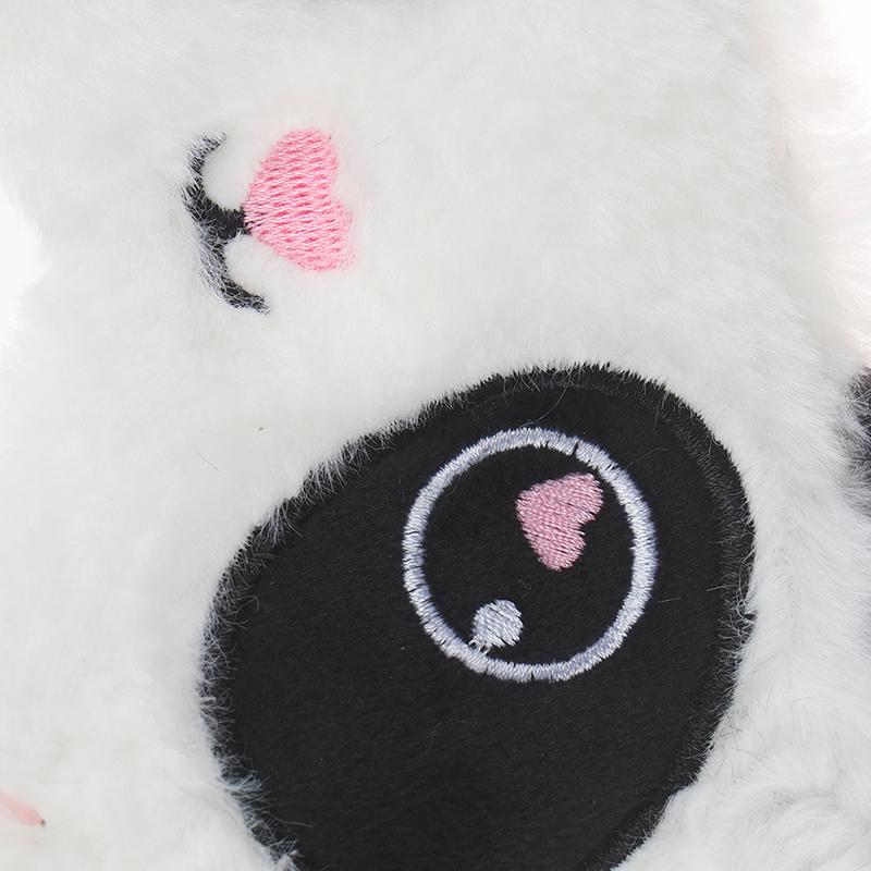 Women Plush Eye Mask White Panda Blindfold Eye Patch Eyeshade Sleep Mask Gift