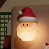 Veilleuse Père Noël Rechargeable Silicone Lampe Tactile Magnétique Suspendable Mignonne Lampe de Noël Arrêt Automatique Veilleuse de Chevet pour Allaitement