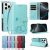 Case for Iphone 6 7 8 11 12 13 Mini SE 2 3 2020 2022 X XS Pro Plus Max XR Wallet Leather Flip Phone Casing Bag with Wristlet Strap