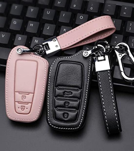 Key Key Key Key Cover Compatible with Toyota New Mark X Prius New Camry Land Cruiser Hiace and 4th RegiusAce and 4th Stylish Leather Key Box for Case,