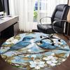 1PC Birds Blossoms Office Round Area Rug, Mat Suitable For Office, Under Office Chairs Bedroom Living Room Home Decor, Room Deco
