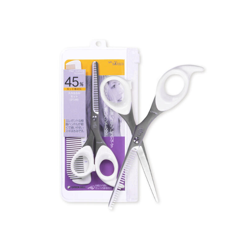 GREEN BELL Hair Thinning Scissors Set 45% Cut Rate (Cutting Comb + Scissors)