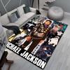 Tappeto Artistico 3D Moda MJ Michael Jackson King of Pop per Camera da Letto Soggiorno Divano Casa Zerbino Decorazione, Tappetino Pavimento Grande Antiscivolo per Bambini