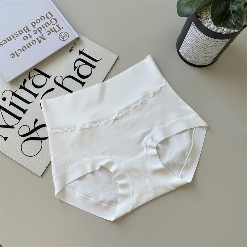High-Waisted Seamless Women's Briefs - 7A Xinjiang Long-Staple Cotton, Antibacterial, Breathable, Plus Size.