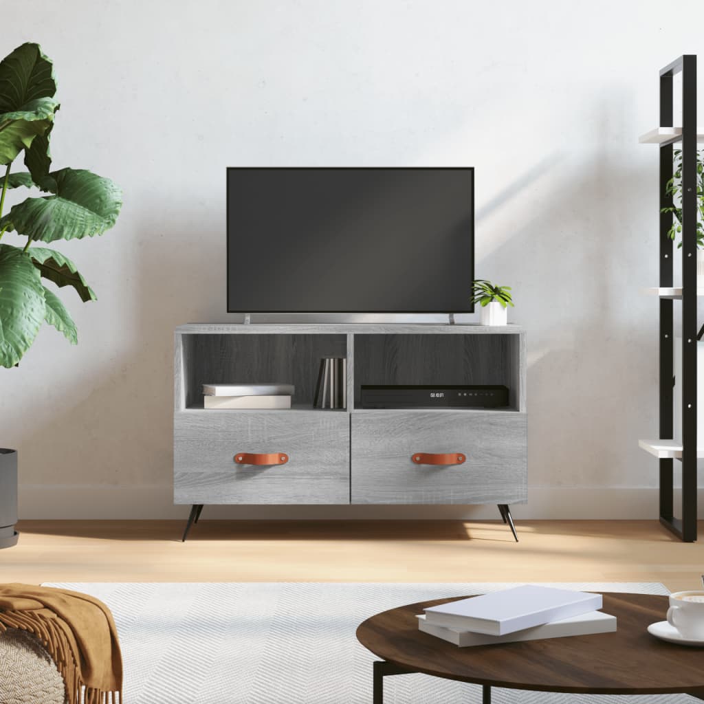 TV Cabinet Gray Sonoma 80 x 36 x 50 cm Particleboard