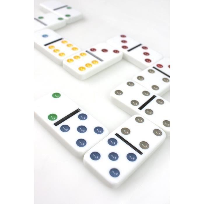 TACTIC Double 6 Domino Set In Metal Box - Boy and Girl - From 5 Years