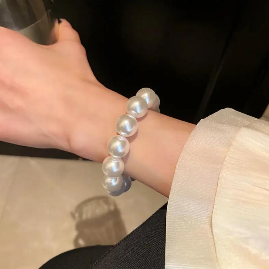 Aihua 4/6/8/10/14mm Elegant Imitation Pearl Beaded Choker Necklaces Collar for Women Wedding Bridal Party Jewelry Gifts