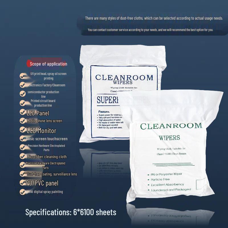 Ultra-Fine Fiber Dust-Free Industrial Cleaning Cloth for Lens and Screen