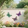 Set of 3 Metal Butterfly Wall Art Decorations Indoor Outdoor Wall Hanging Sculptures for Home Office Garden