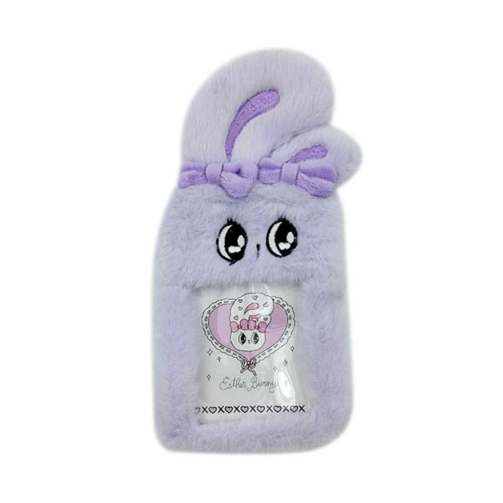 Credit ID Bus Card Case Plush Card Holder Key Ring Photo Album Card Cover Fashion ID Badge Holder