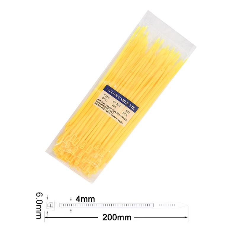 100PCS Nylon Cable Ties Adjustable Self-locking Cord Ties Straps Fastening Loop Reusable Plastic Wire Ties For Home Office NEW
