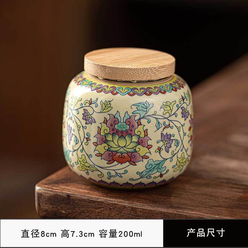 Креативная ручная роспись Цветок Керамическая Чайная Банка с Бамбуковой Крышкой Герметичная Банка для Хранения Портативная Дорожная Чайная Банка Домашний Декор