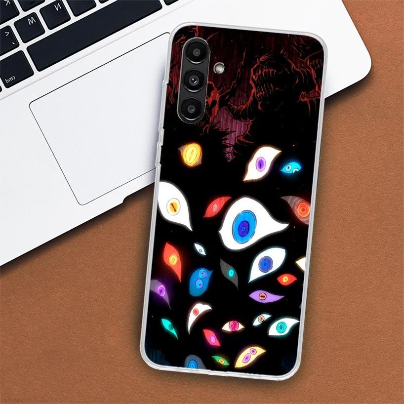 Scary Face Eyes Phone Case For Samsung Galaxy A56 A55 A54 A53 A16 A15 A14 A13 A36 A35 A34 A33 A26 A25 A24 A23 A05S A04S A03S A55