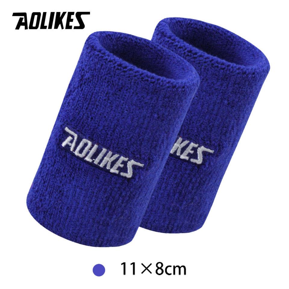 Aolikes Wrist Sweatband Tennis Sport Wristband Volleyball Gym Wrist Brace Support Sweat Band Towel Bracelet Protector 8 /11Cm
