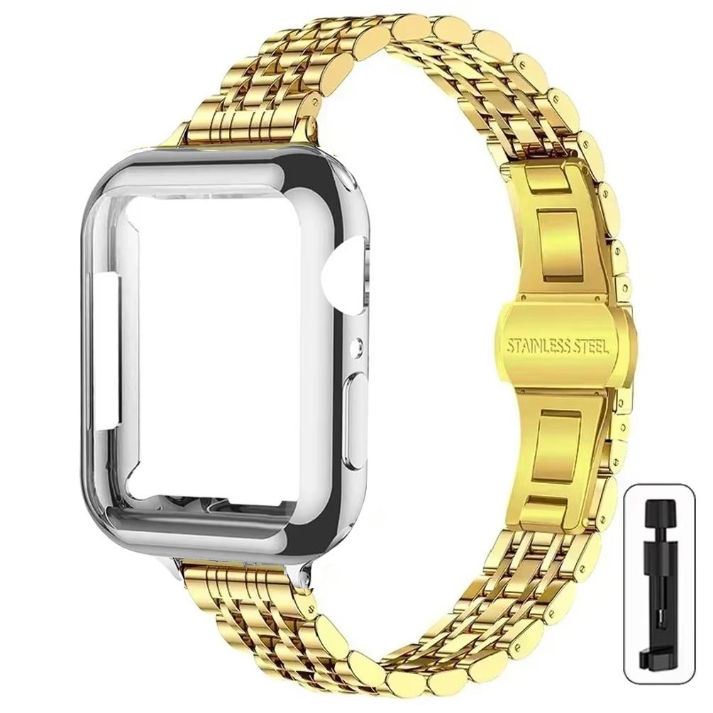TPU-Hülle + Schlankes Armband für Apple Watch Ultra 3 2 1 49mm für iWatch 11/10/9/8/7/6/5/4/3/2/1/SE 46mm 45 44 42 41 40 38mm Armband
