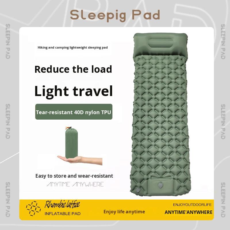 Single-Person Ultra-Light 195cm Inflatable Camping Mat Mattress New Extended Outdoor Camping Sleeping Pad Air Bed TPU Portable