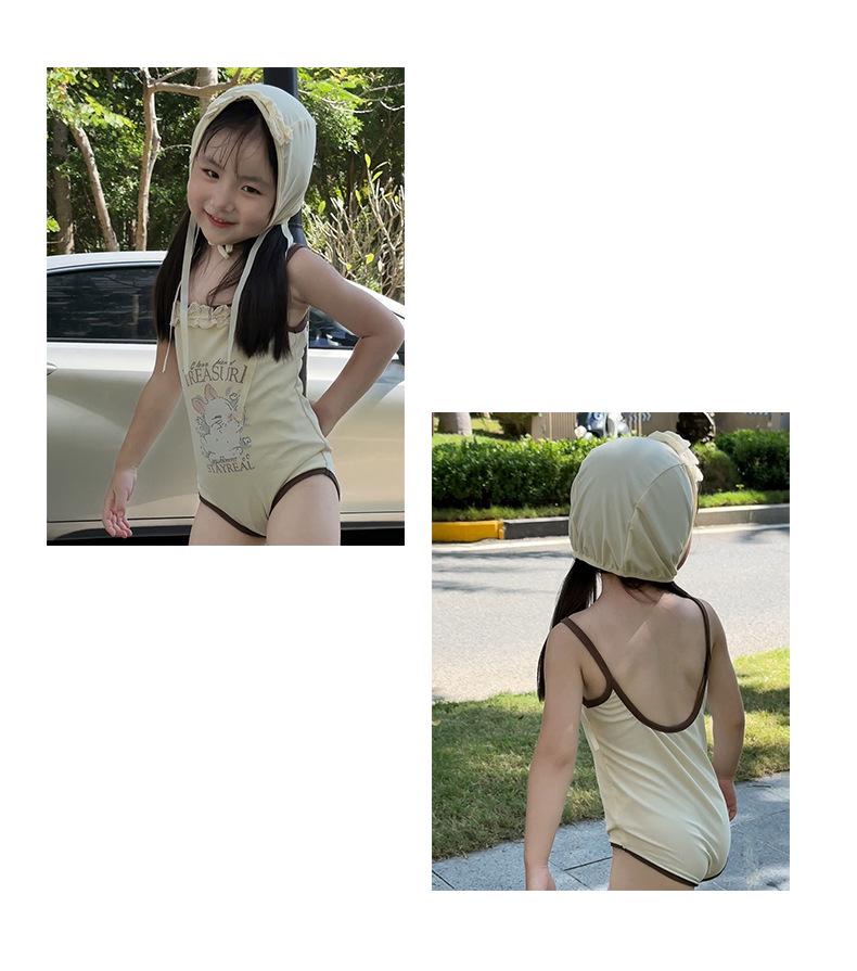 2025 Stylish Bunny Sling One-Piece Swimsuit for Girls - Adorable Summer Beachwear