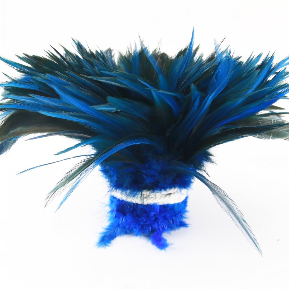 13 Color Natural Chicken 5-6 Inch Strip Strung Rooster Feathers for Craft Supply