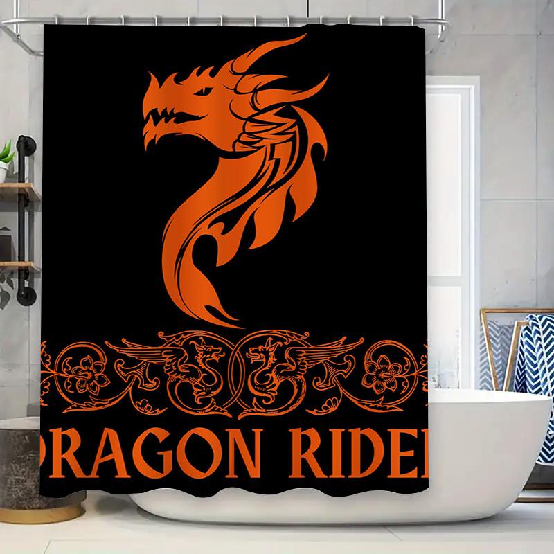 

Tropical Butterfly Floral Shower Curtain Decor Home Bathroom Waterproof Printed Fabric Bath Mat Set Black Red White Orange (Larg W60H190(CM)-1 Pcs
